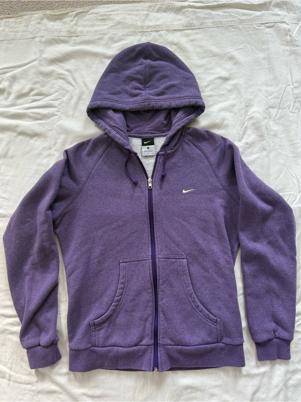 Nike Purple Full Zip Fleece Hoodie Women’s Medium Sweatshirt